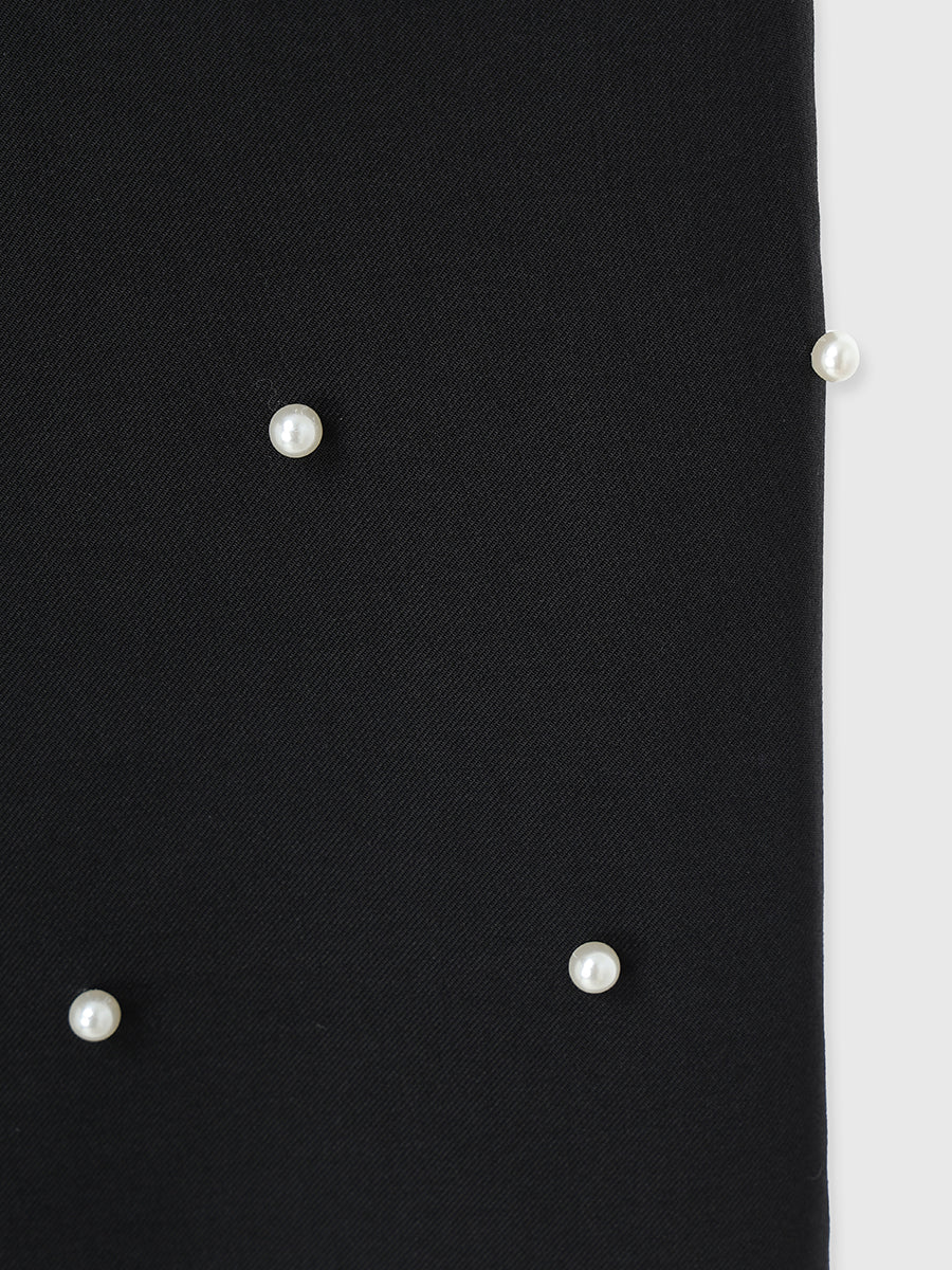 パールスタッズストレートパンツ