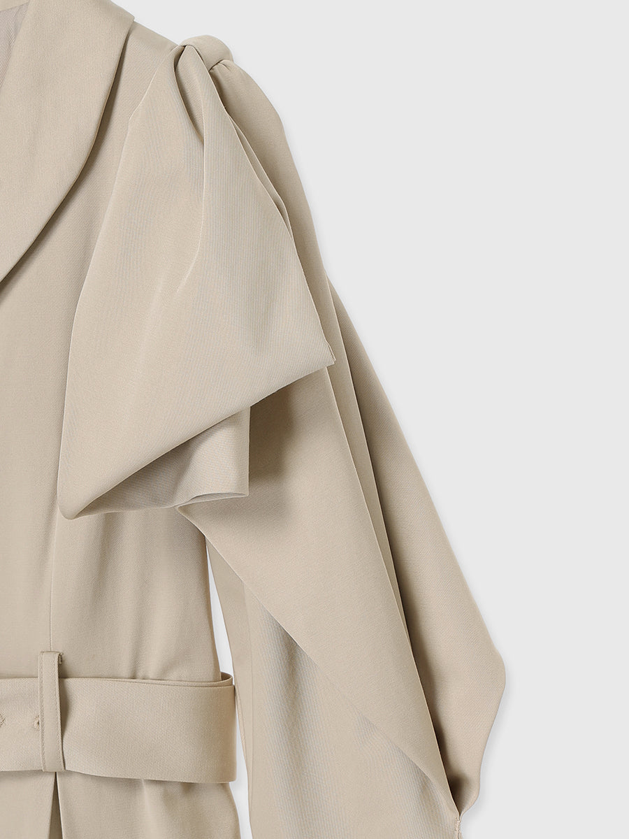 リボンディティールトレンチコート
