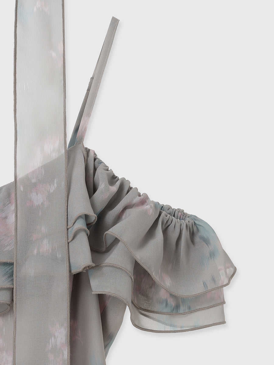 フラワーシフォンドレス