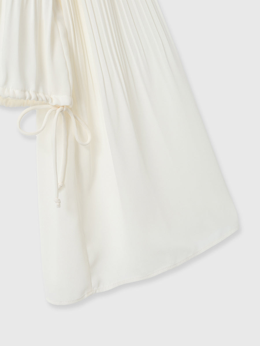 フレアスリーブプリーツブラウス