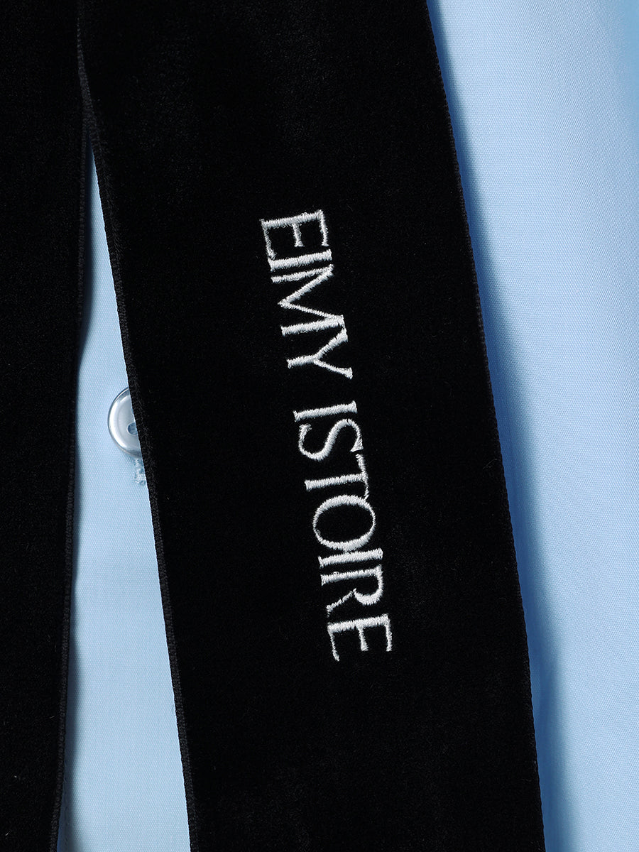 EIMY VELVET RIBBON SHIRT