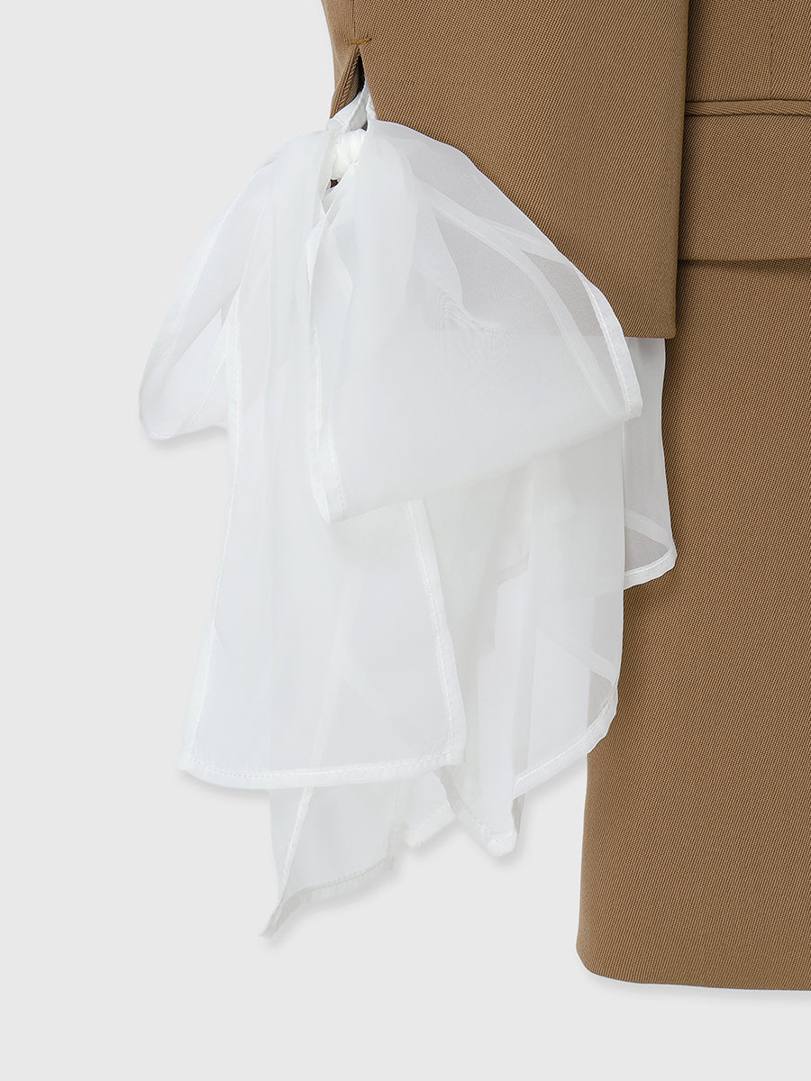 Attached cuffs ジャケットワンピ