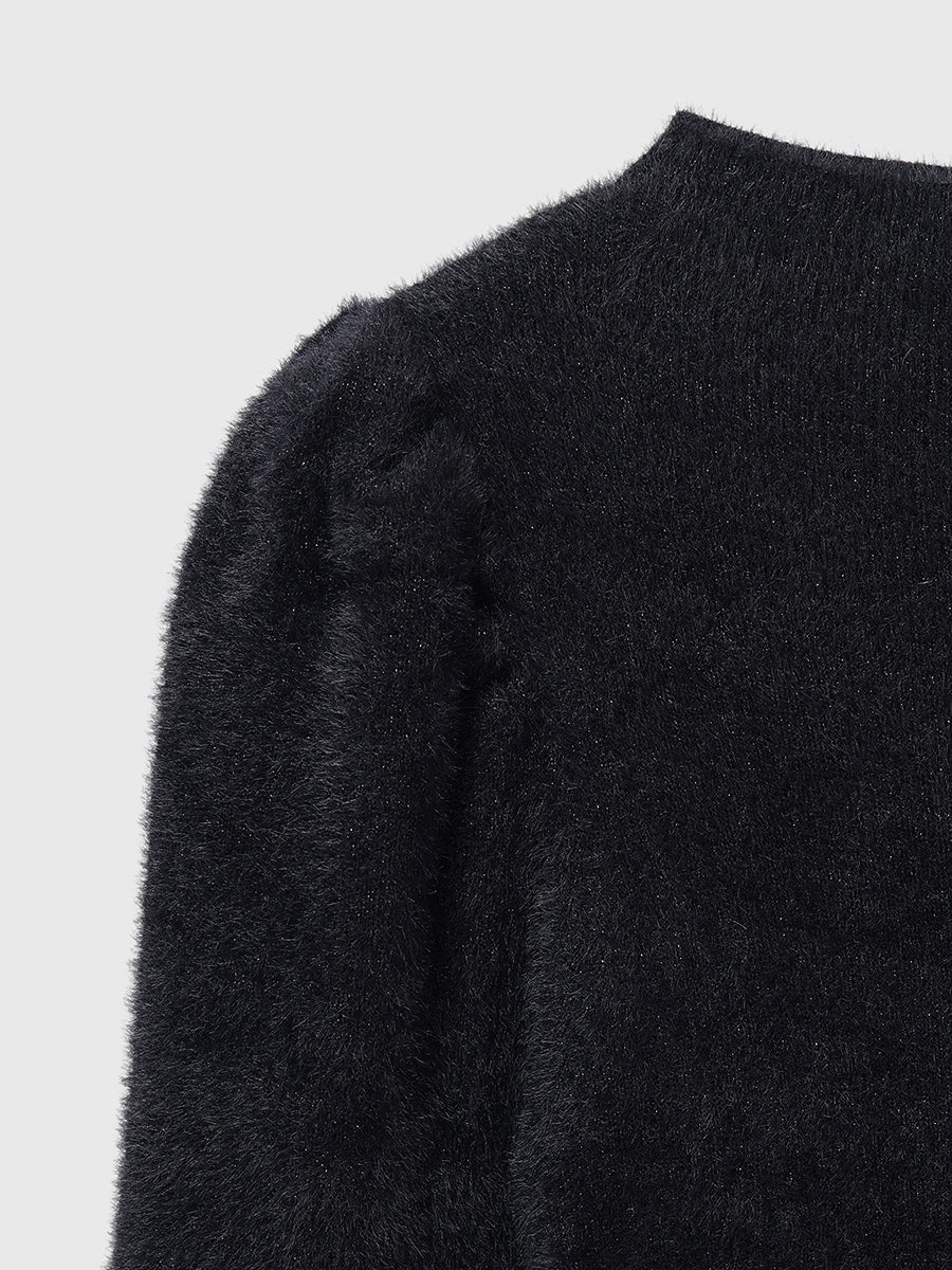 ラメシャギーニットミニワンピース