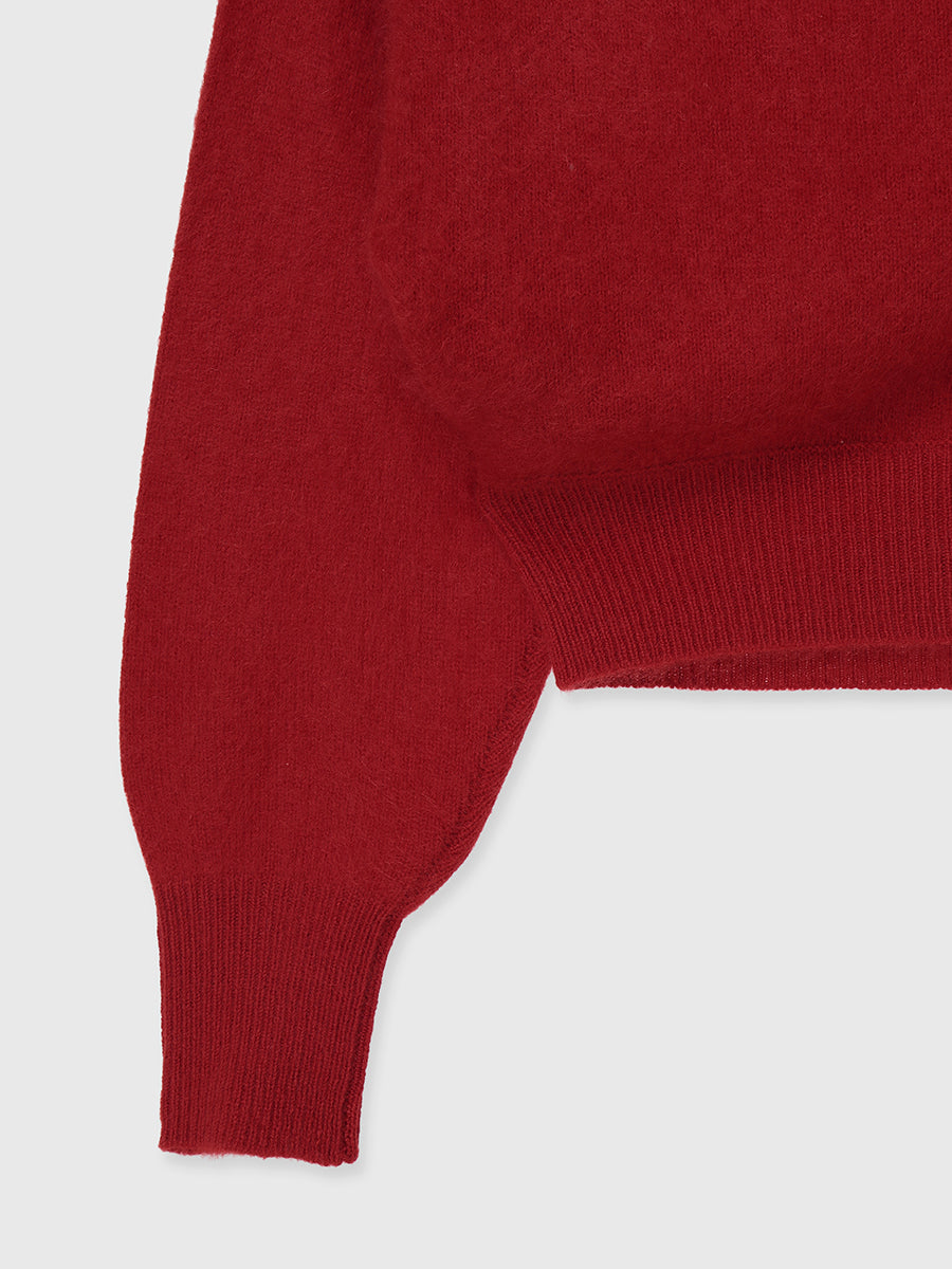 ウール起毛オフショルニットトップス