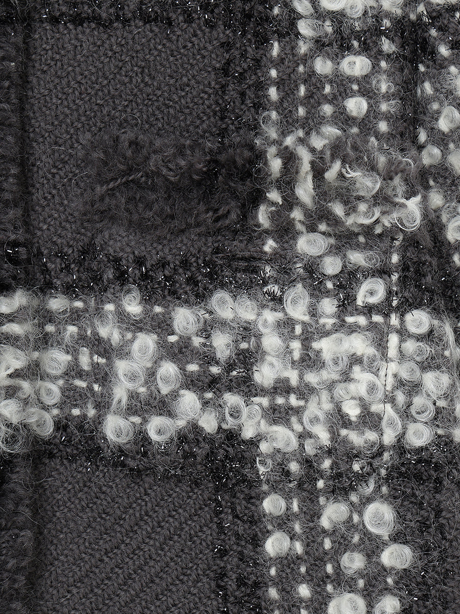 モヘアループチェックツイードジャケット