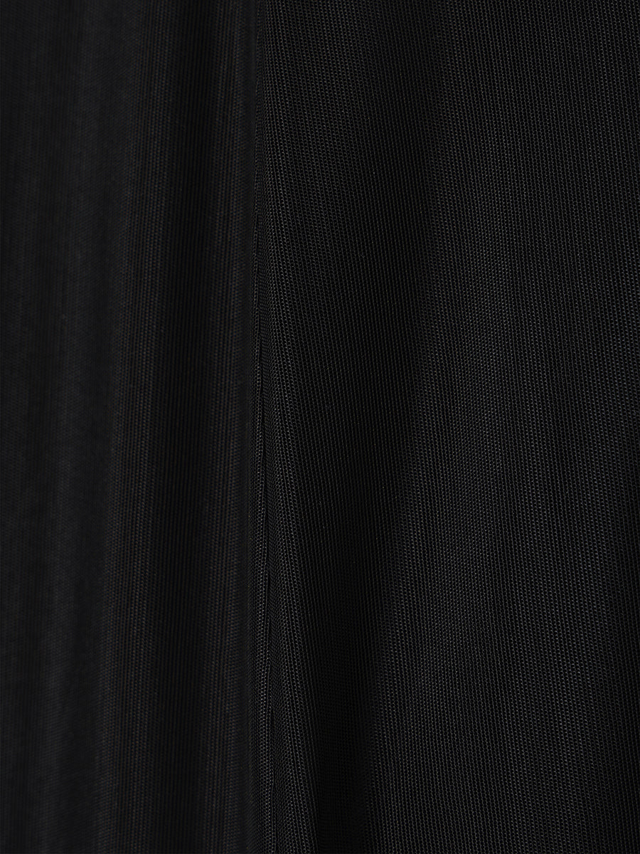 チュールティアードスカート