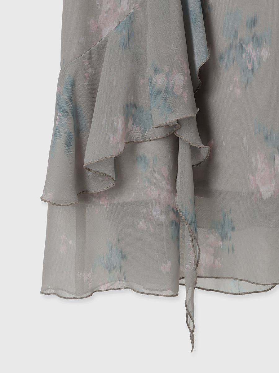 フラワーシフォンドレス