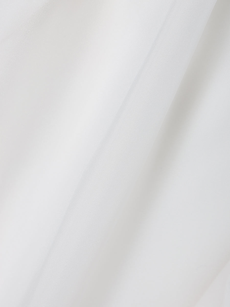 ボウタイラッフルブラウス