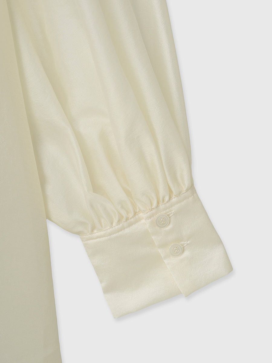 シアーボウタイブラウス