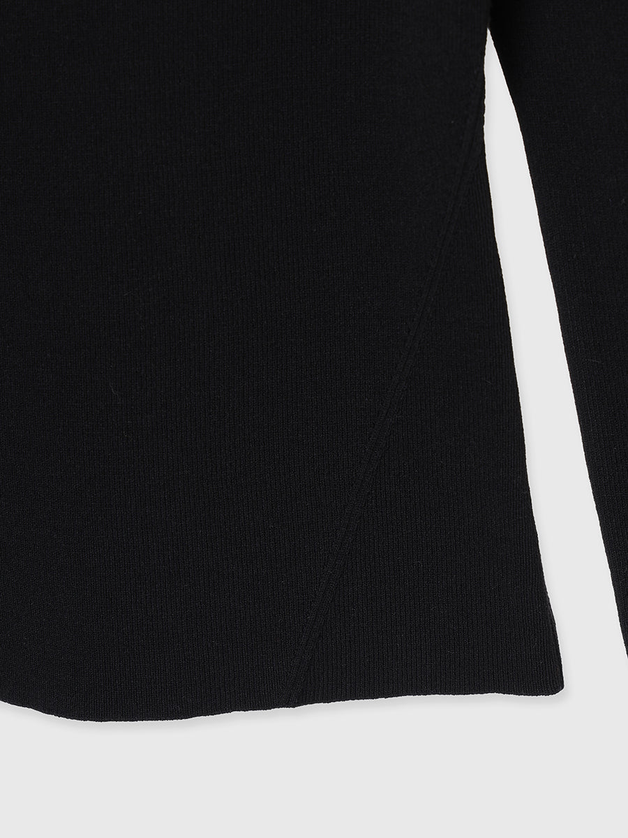 パールストラップオフショルニットトップス