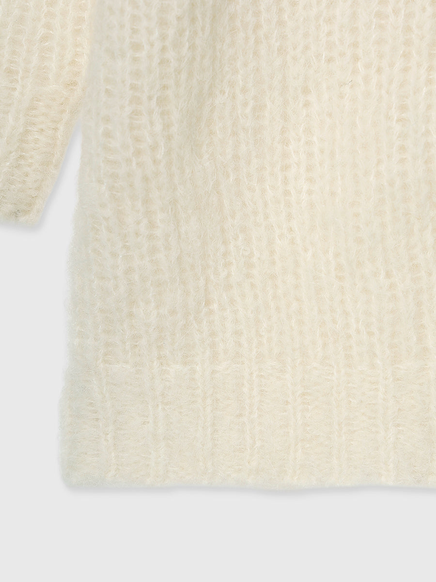 パフスリーブニットカーディガン