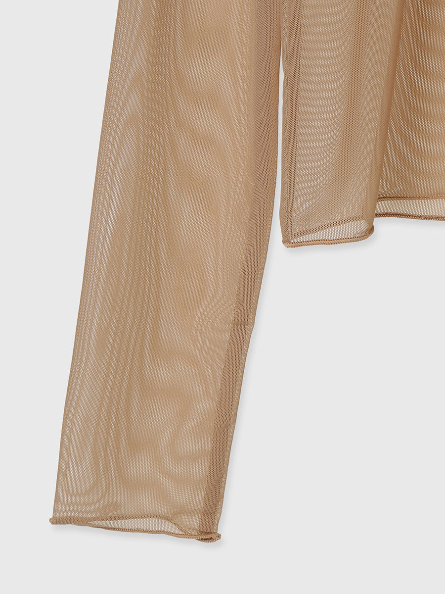 ロゴモチーフチュールトップス