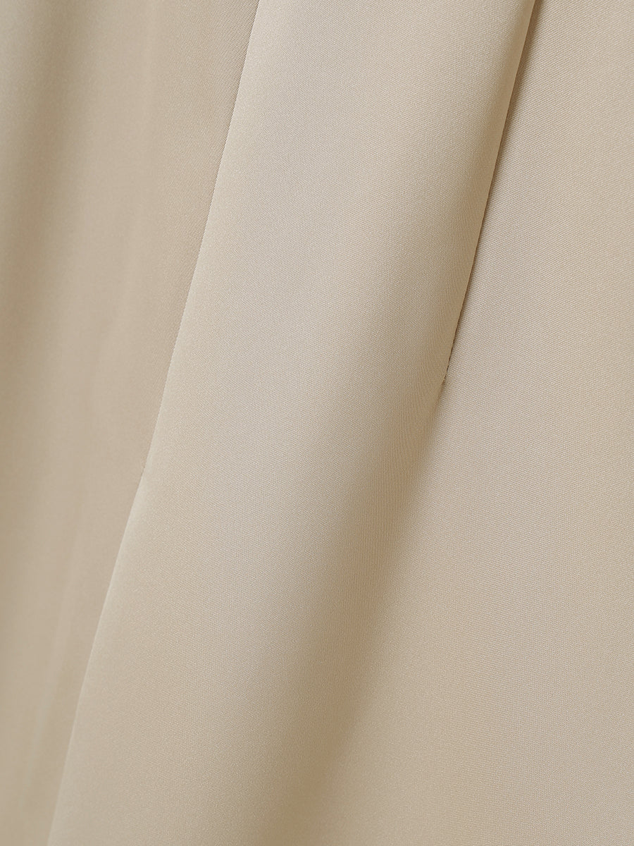 バルーンスリーブチュールパネルドレス