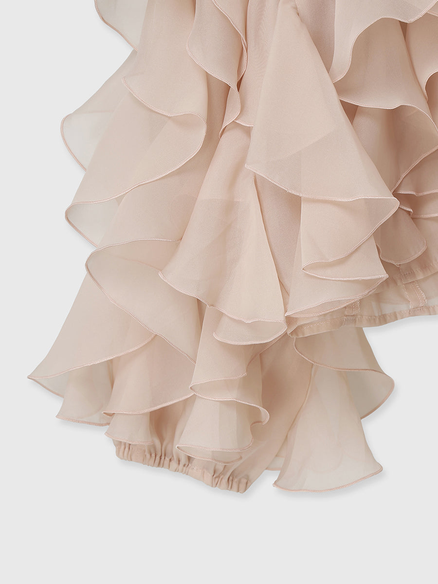 ラッフルデザインブラウス