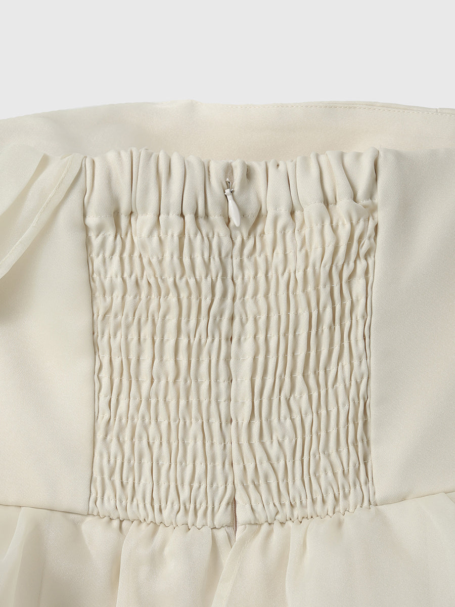 ビッグリボンペプラムオールインワン