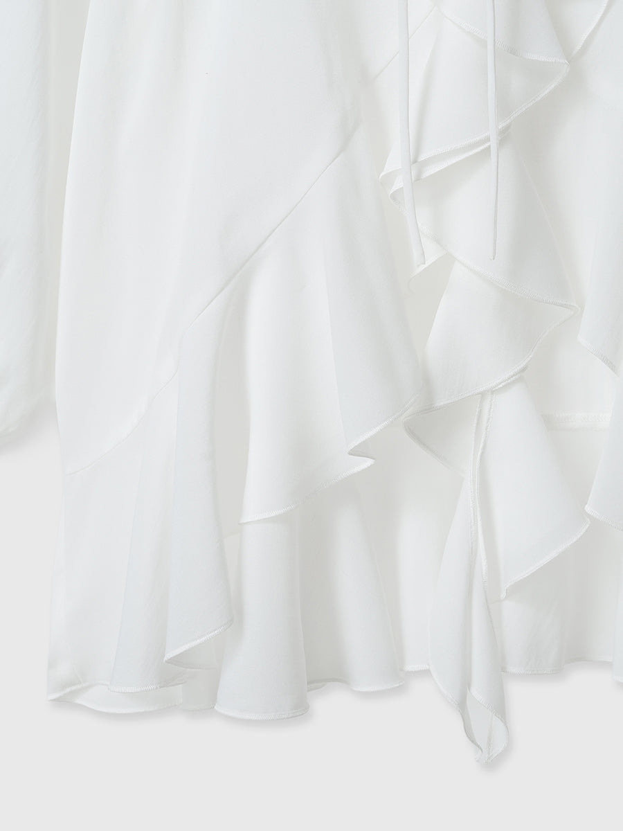 ボイルラッフルブラウス