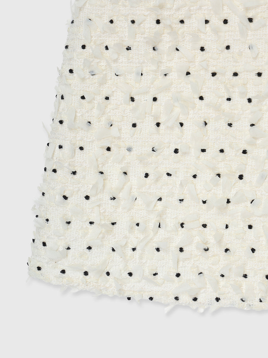 ドットツイードミニスカート