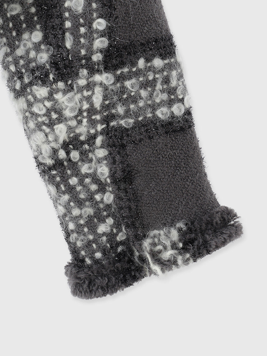 モヘアループチェックツイードジャケット