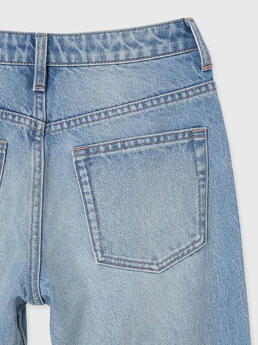 デコラティブワイドレッグデニム