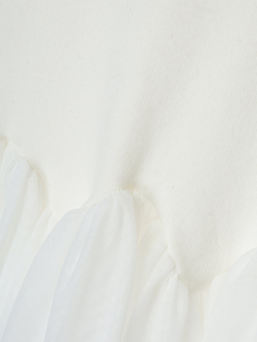 【PRE ORDER】チュールペプラムニットプルオーバー