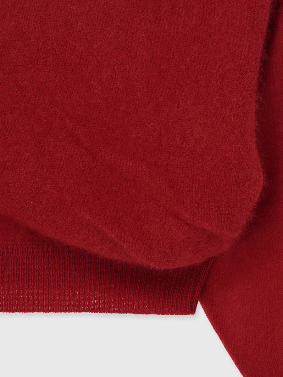 ウール起毛オフショルニットトップス