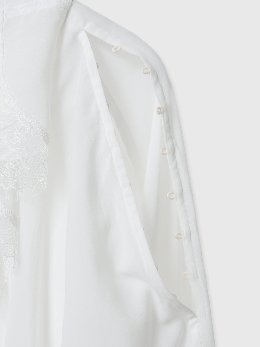 ボイルラッフルブラウス