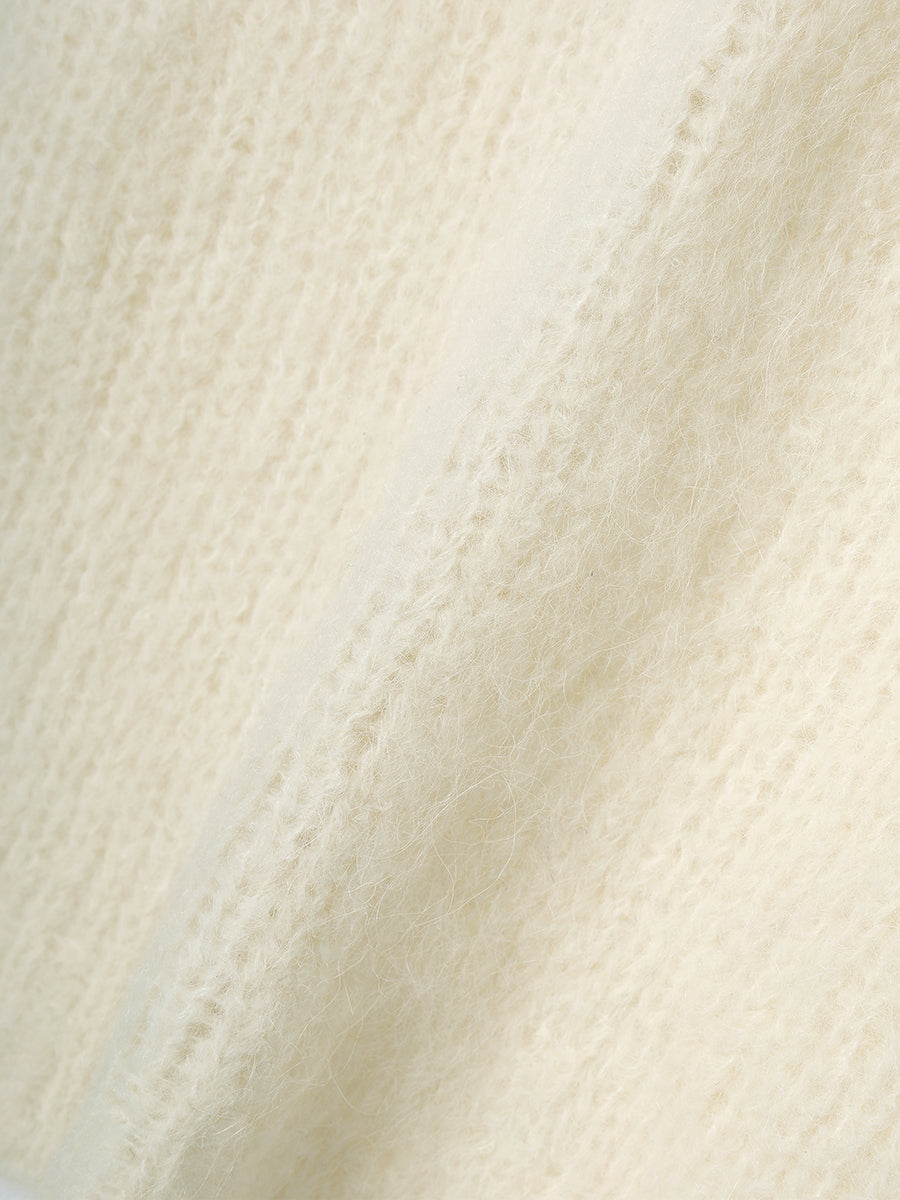 パフスリーブニットカーディガン