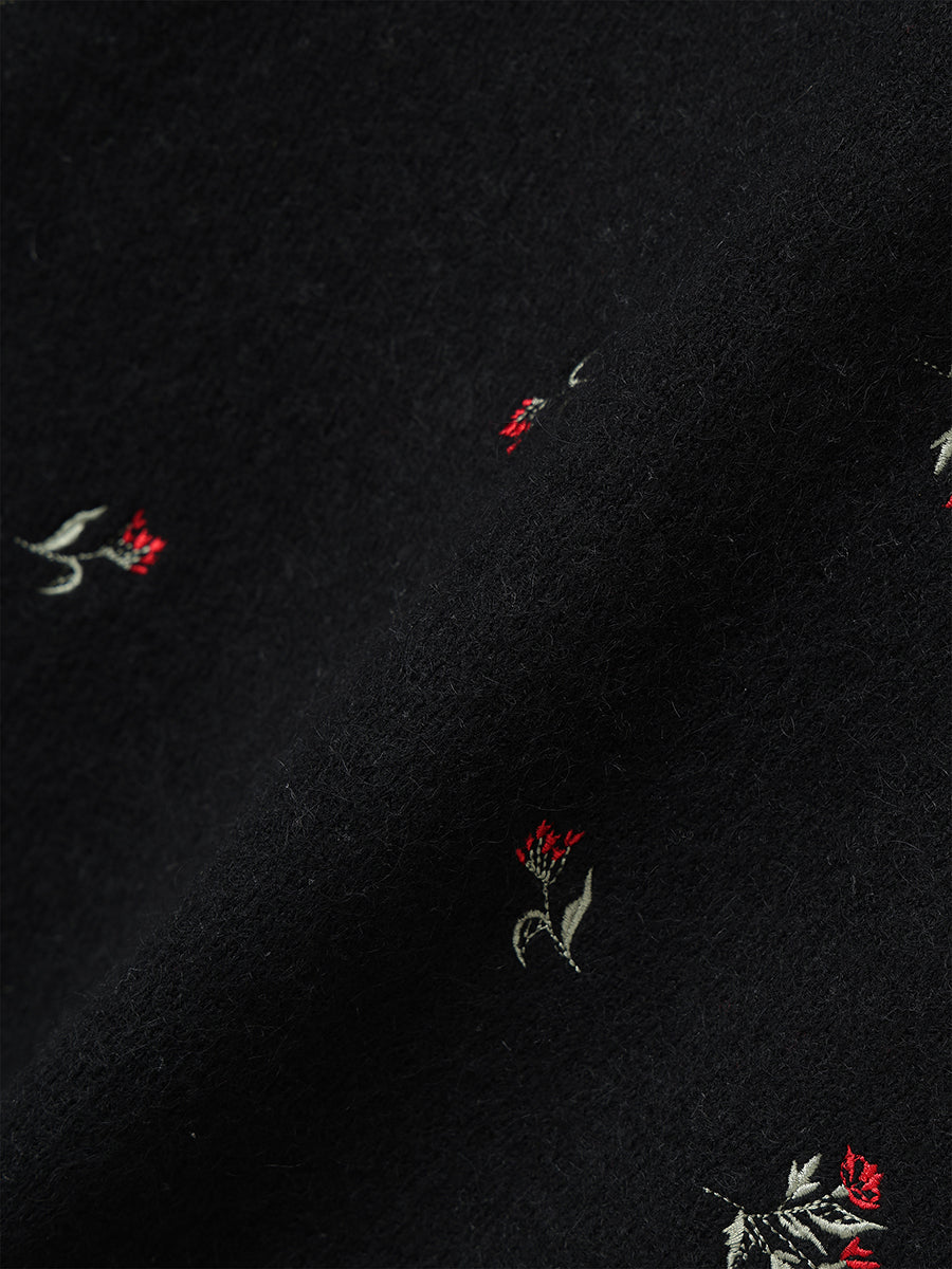 Attachedcollrフラワーモチーフカーディガン