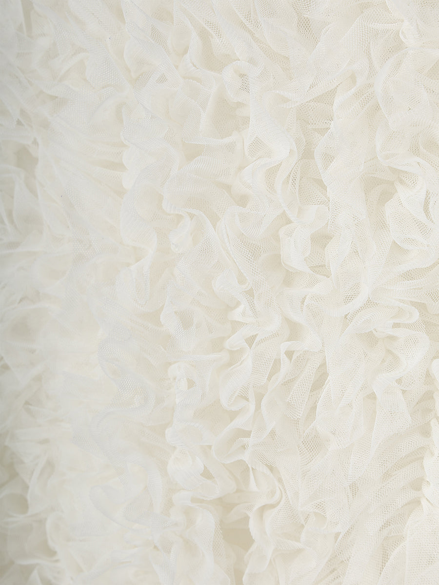 チュールフリルトップス