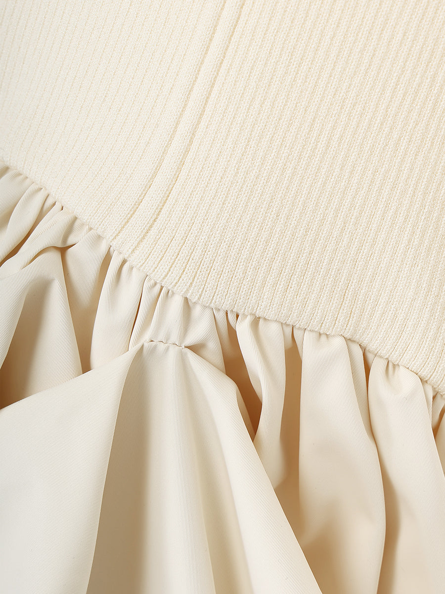 ボリュームヘムドッキングニットワンピ