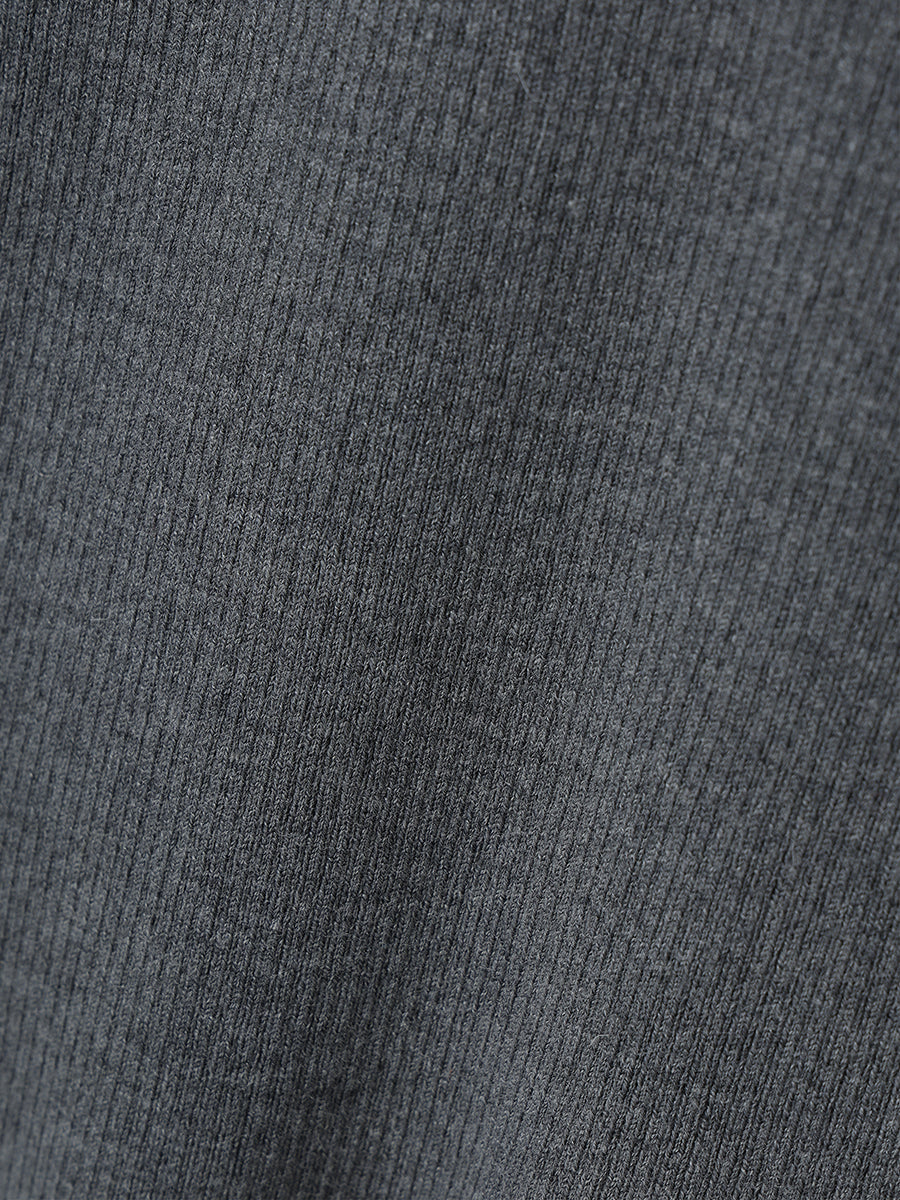 ボトルネックリブニットトップス