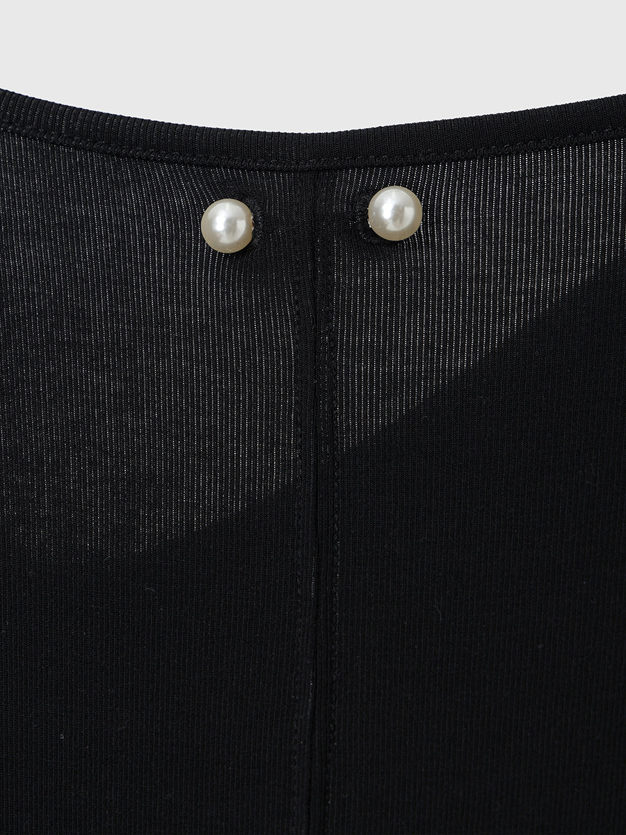 カットドレープギャザーワンピース