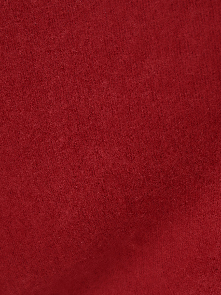 ウール起毛オフショルニットトップス