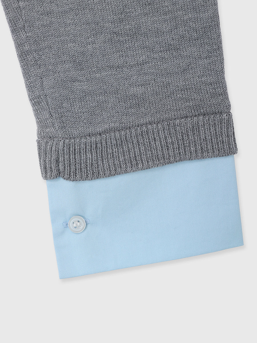 DOUBLE COLLAR DESIGN KNIT
