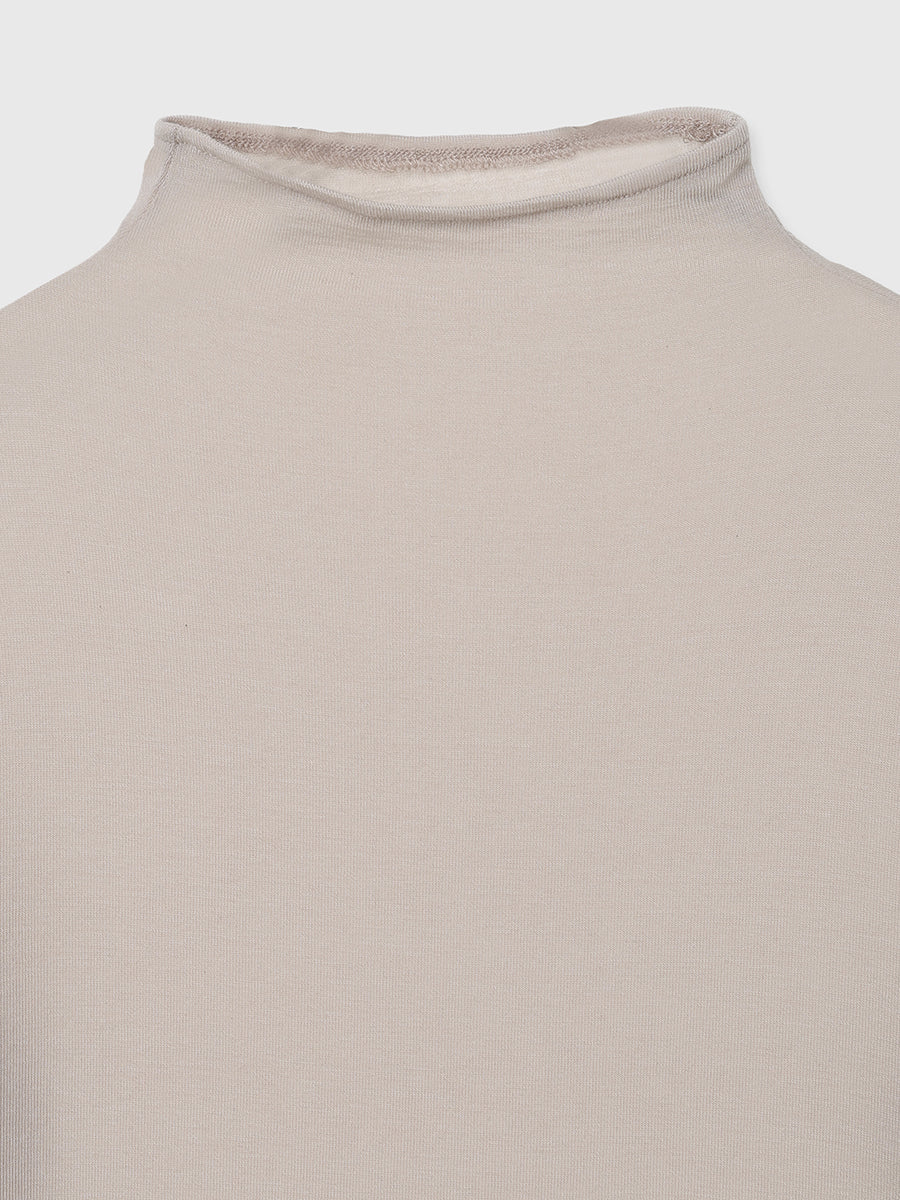 カシミヤ混シアースリーブギャザートップス