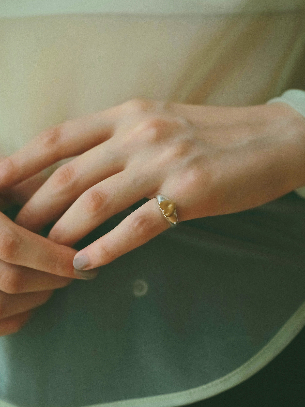 【TEN.】ハートシグネットリング MIX    11号