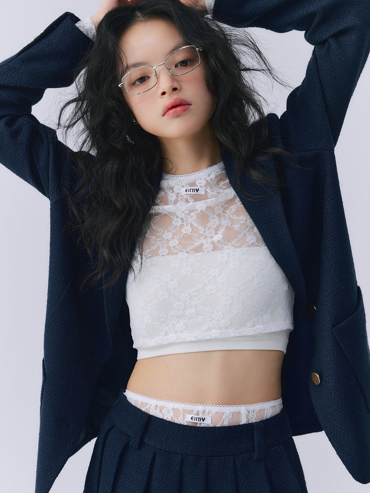 ツイードテーラードジャケット