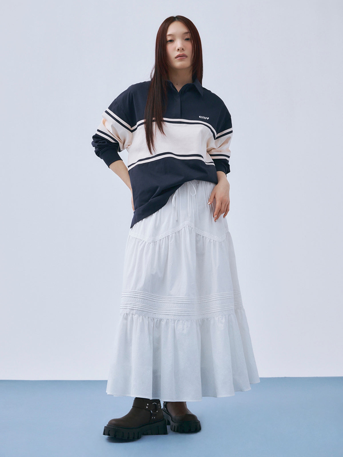eimy シャツ シアー2WAYシャツ