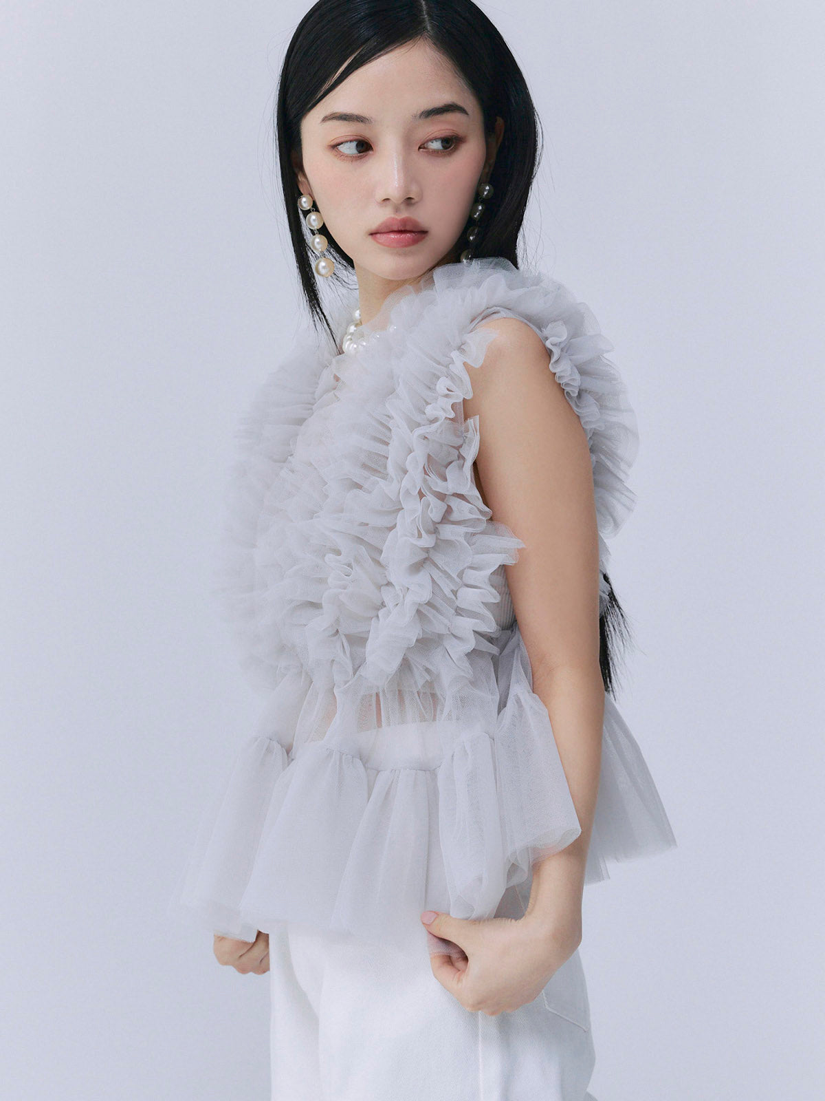 チュールフリルボリュームベスト