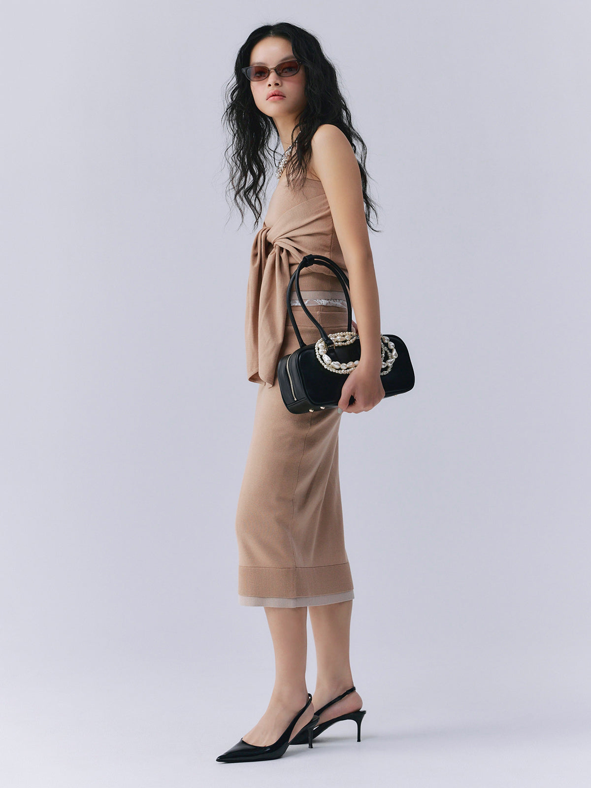 フロントデティールニットセットアップ