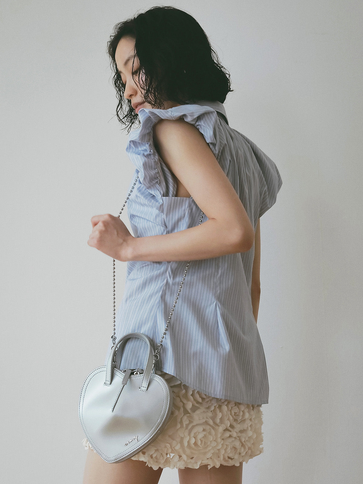 ギャザースリーブブラウス