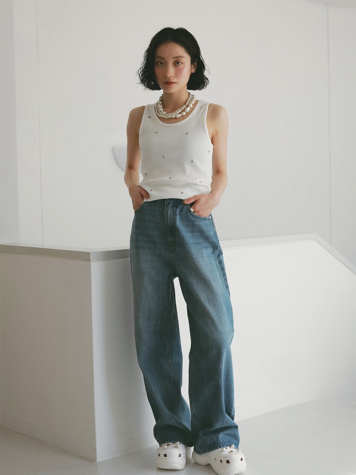 ハートスタッズタンクトップ