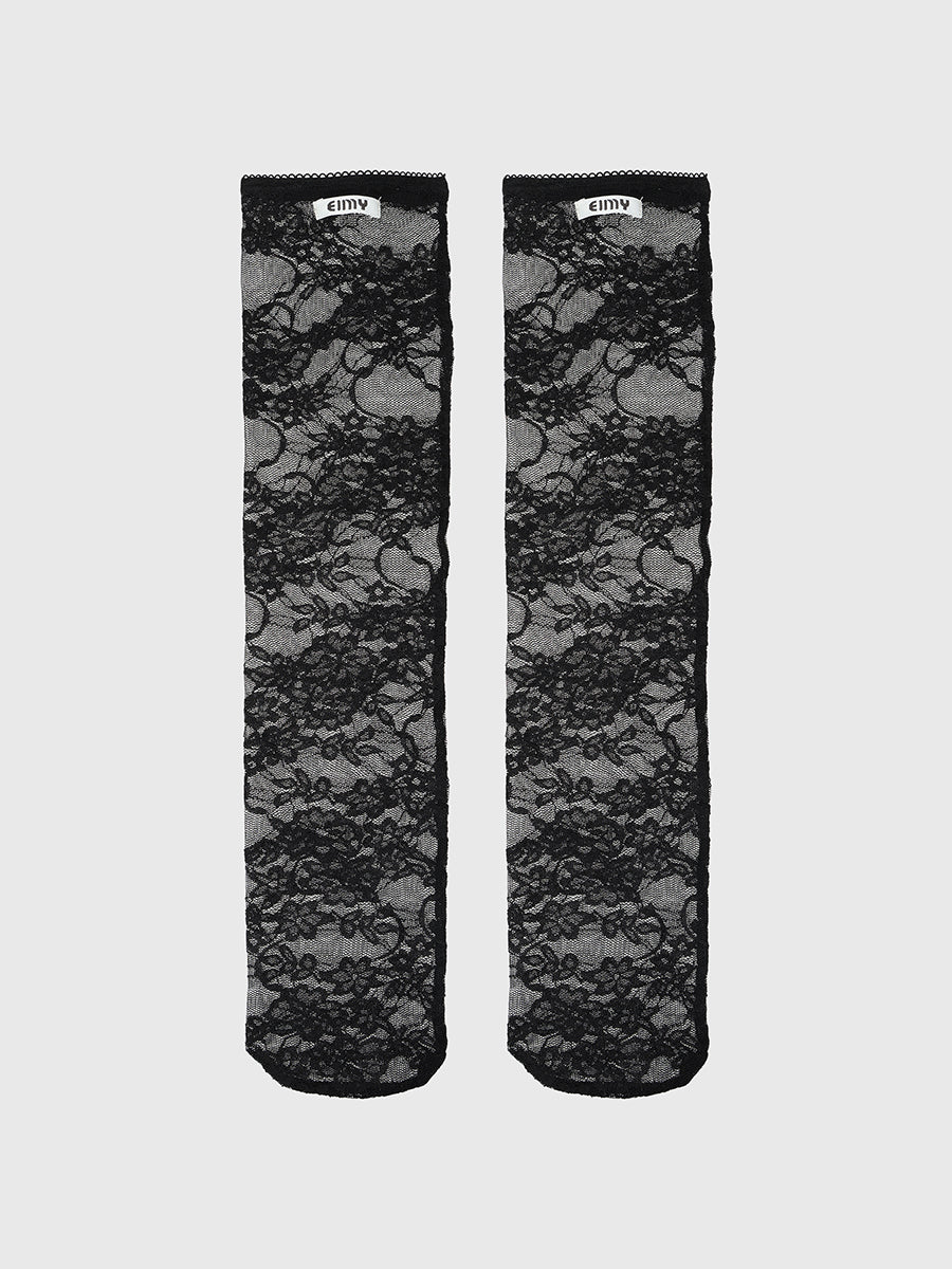 レースロングソックス