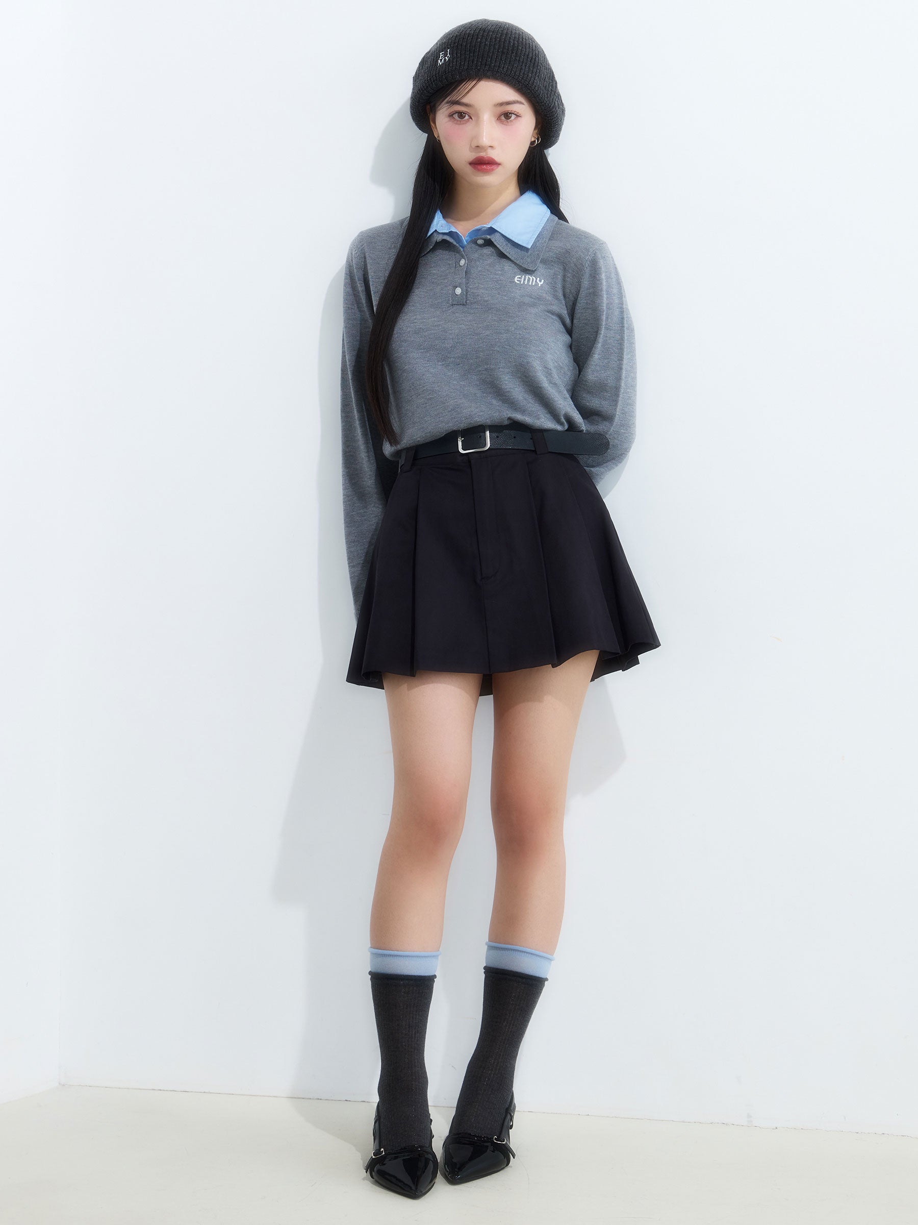 【New Color】ダブルカラーデザインニット