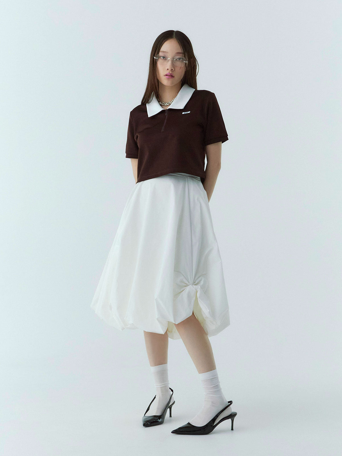 ギャザーバルーンタックスカート