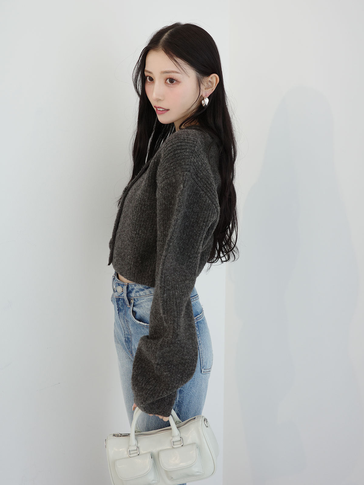 ロゴボタンニットセットワンピース