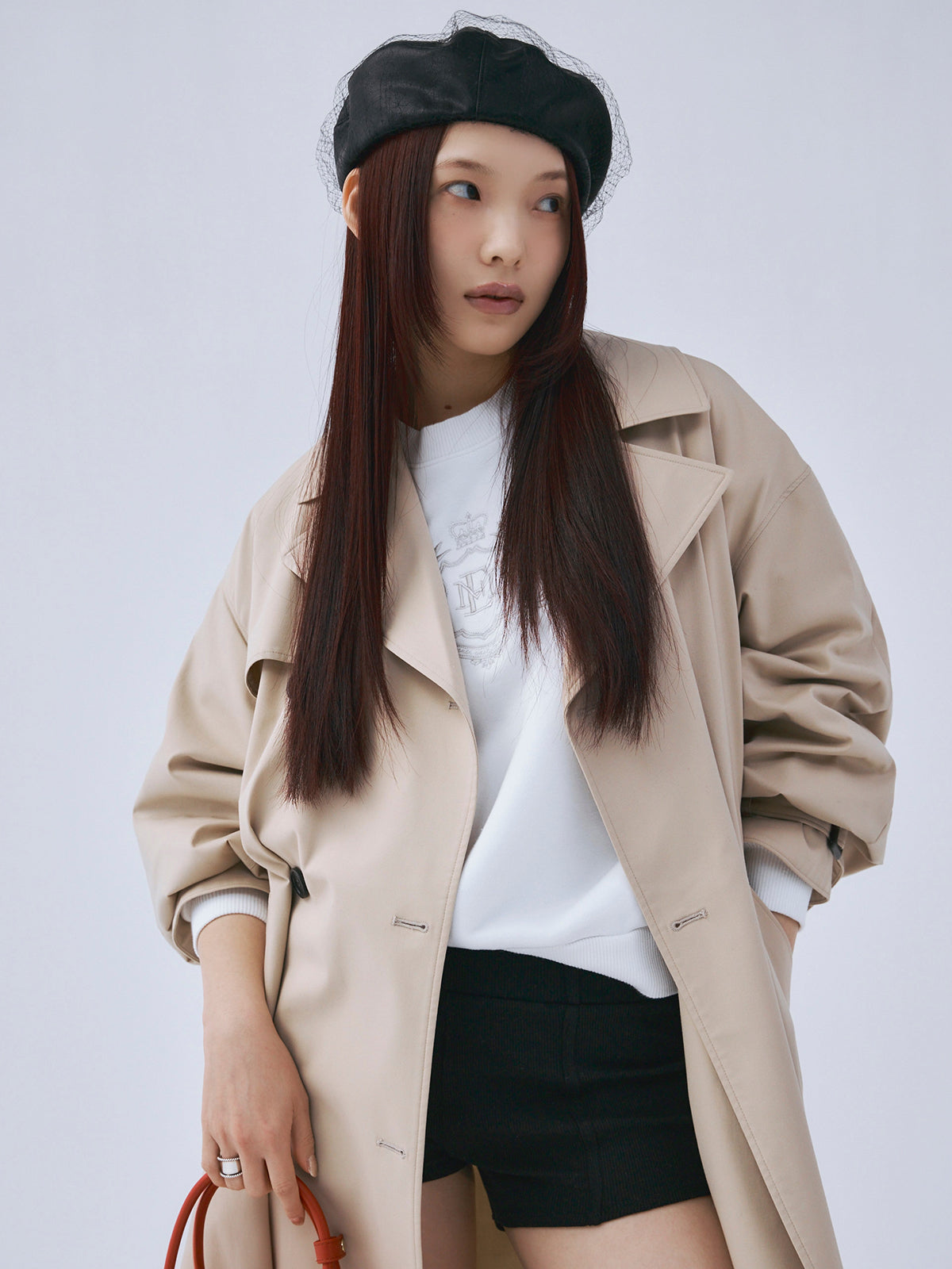 ボリュームスリーブトレンチコート