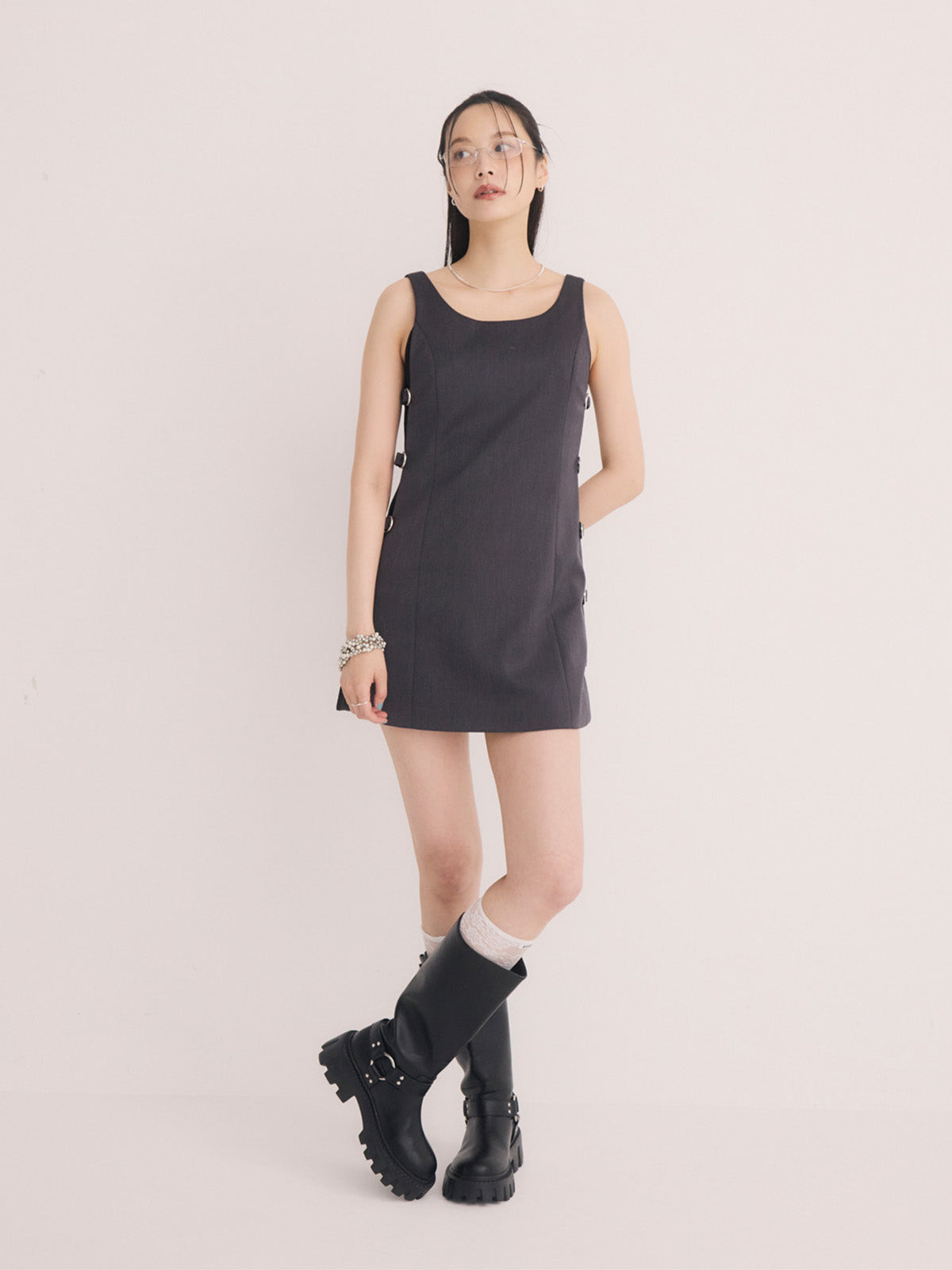 サイドベルトワンピース