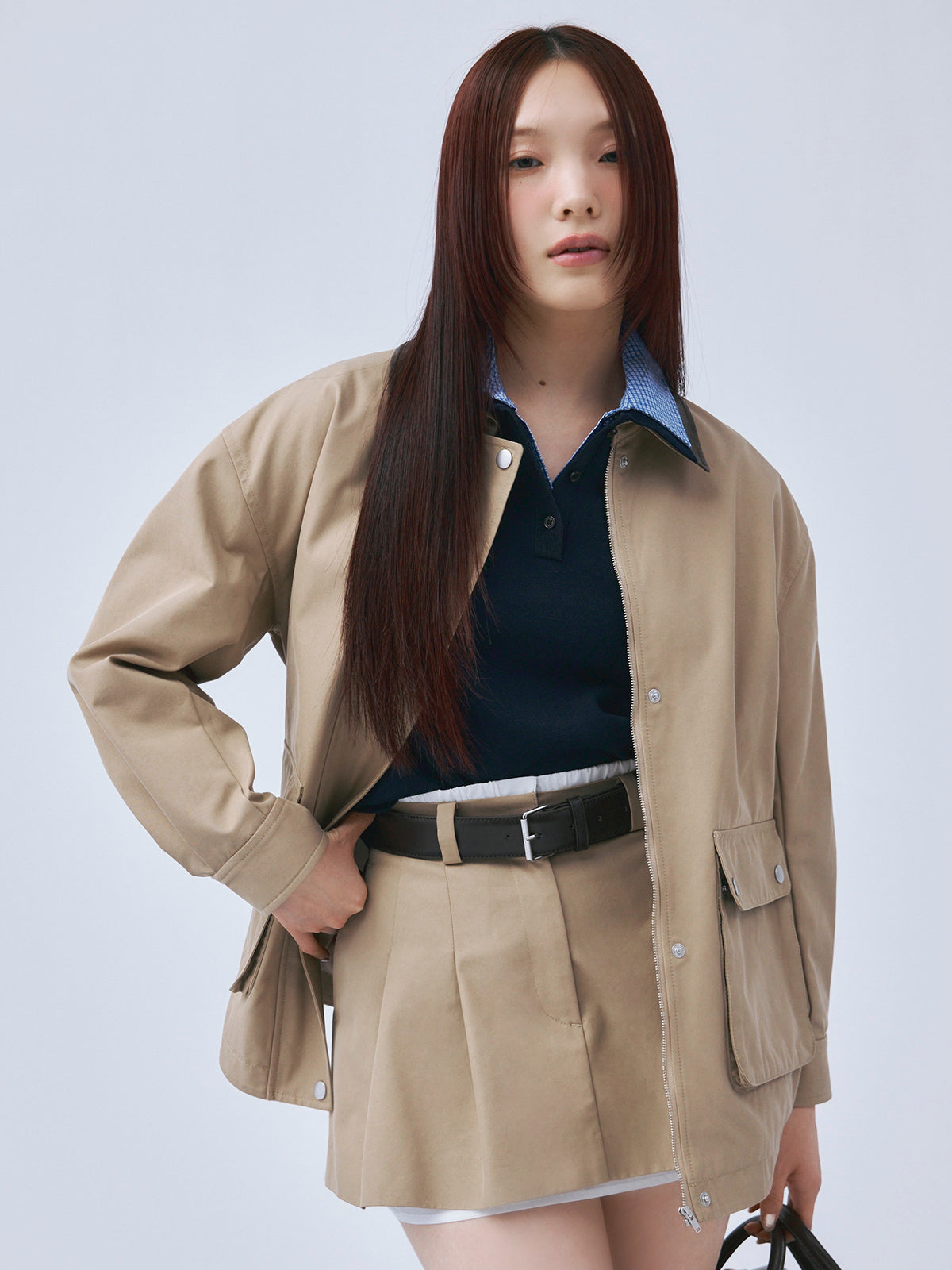 Switchingカラーフラップポケットブルゾン