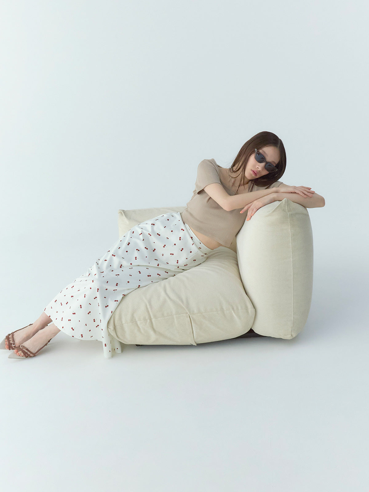 cherry patternスカート